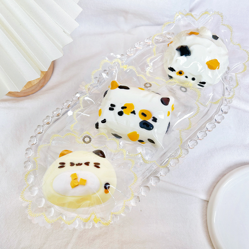 Best-selling Little Cat squeeze food-grade silicone cream mud with small bell seams, stress-relieving squeeze Fun toys Specification image
