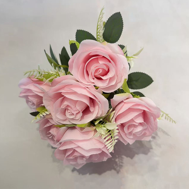 4公分玫瑰花头/玫瑰/花杆/竹木/电镀玫瑰花细节图