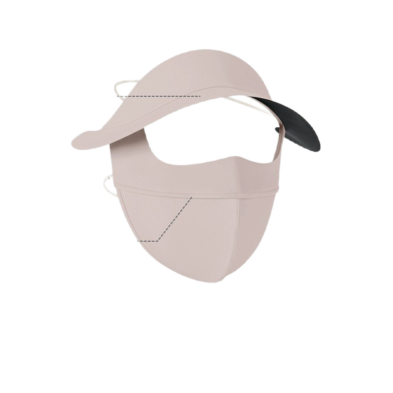 Sun protection mask, sun hat, full face sun protection mask, face shield, UV protection, outdoor breathable sun protection face, Gini Item Picture