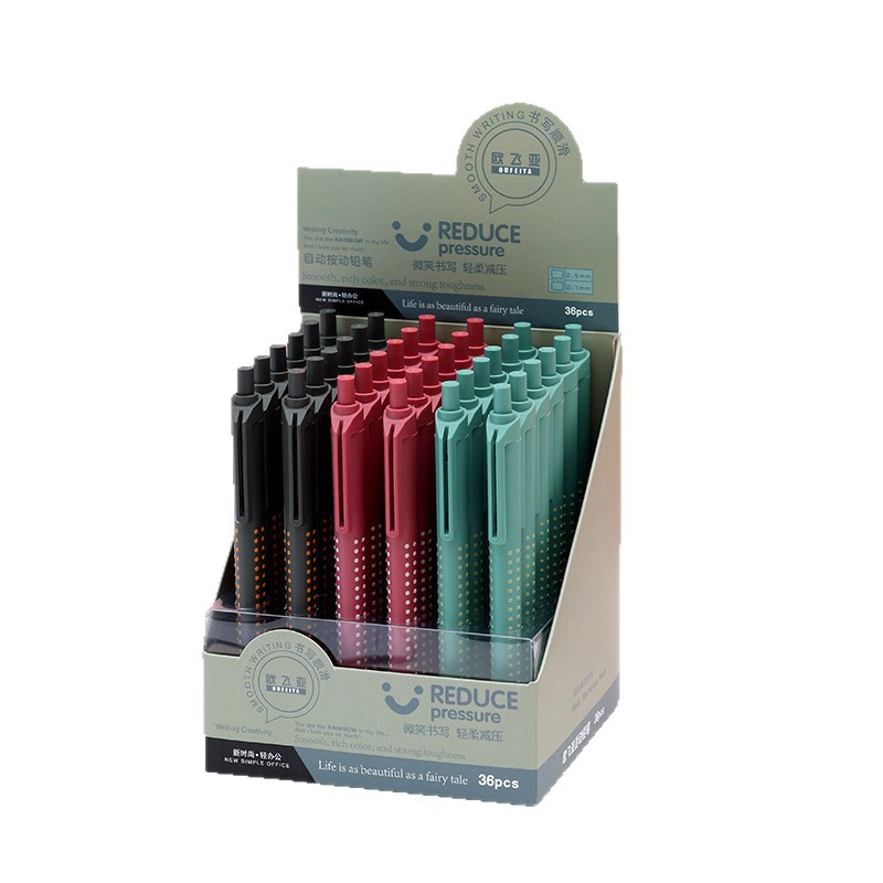 Oufeiya Stationery Simple color mechanical Pencil 0.5/0.7mm Office Activity Pencil 6611 Application Scenario