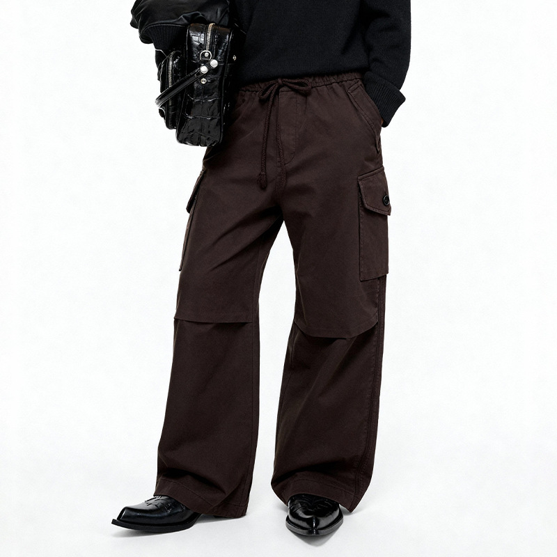捷展男装|阿苏特染伞兵工装裤25秋季新品复古街头潮牌宽松休闲裤