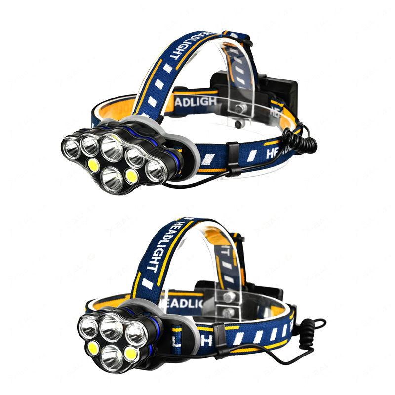 Outdoor camping night fishing lights, cycling long-range miner's lamps, lithium battery searchlights, head-mounted flashlights, LED high-intensity headlamps Application Scenario
