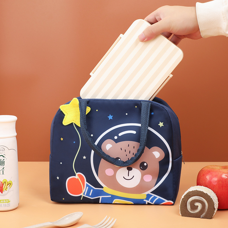 3D stereoscopic lunch box bag, cute cartoon student lunch bag, portable hand-held storage, insulated lunch box bag details Picture