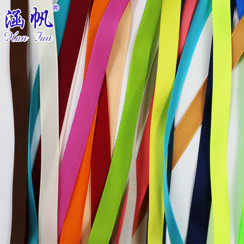1cm polyester ribbon ribbon, 10mm colored ribbon, 1cm silk ribbon, wedding chair back packaging ribbon, factory direct sales Specification image