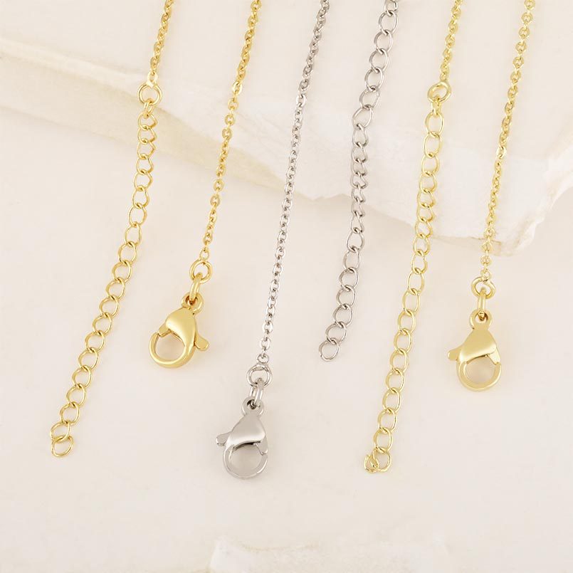 Honglu 18k gold-plated O-shaped extended tail chain diy handcrafted accessory 45+5 high-end collarbone chain extension chain Application Scenario