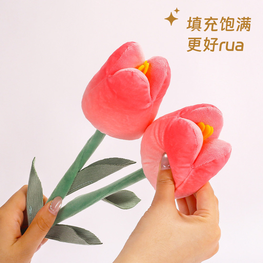 A lot of heartwarming plush flower dolls, bouquets, fabric sunflowers, tulips, birthday creative Valentine's Day gifts Application Scenario