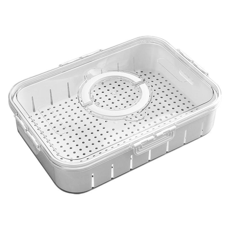 Water-draining preservation box, food-grade refrigerator storage box, special refrigeration and freezing sealed preservation box for kitchen fruits and vegetables Item Picture