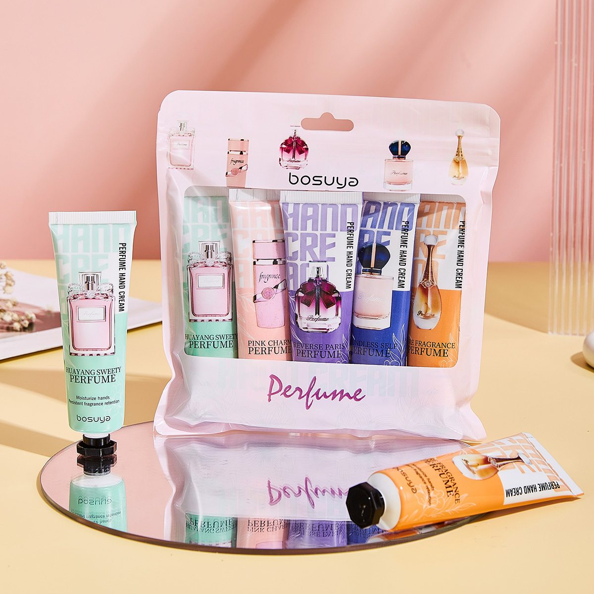 【跨境专供】bosuya香水护手霜保湿补水改善干燥防干裂护手霜批发