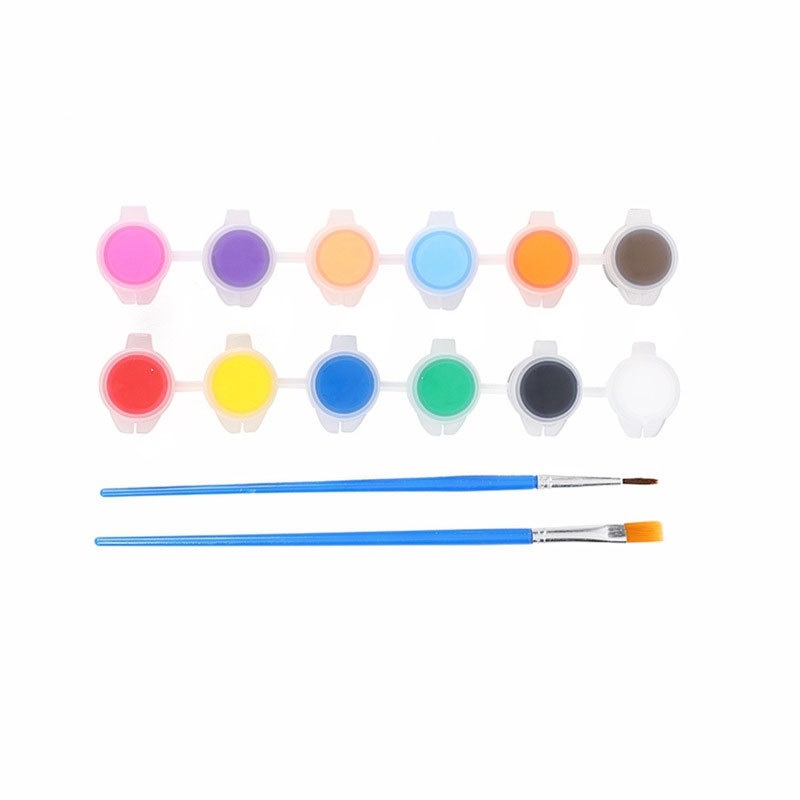 Acrylic paint wholesale set 6-piece set for kindergarten children's art drawing, doodling, diy gypsum doll paint strips Item Picture