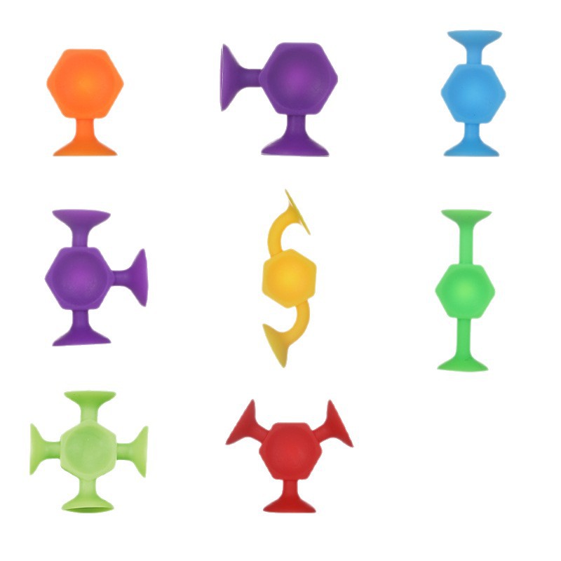 Cross-border best-selling DIY suction cup toys, soft building blocks, suction fun, sticky fun, children's educational toys, building blocks, versatile assembly Item Picture