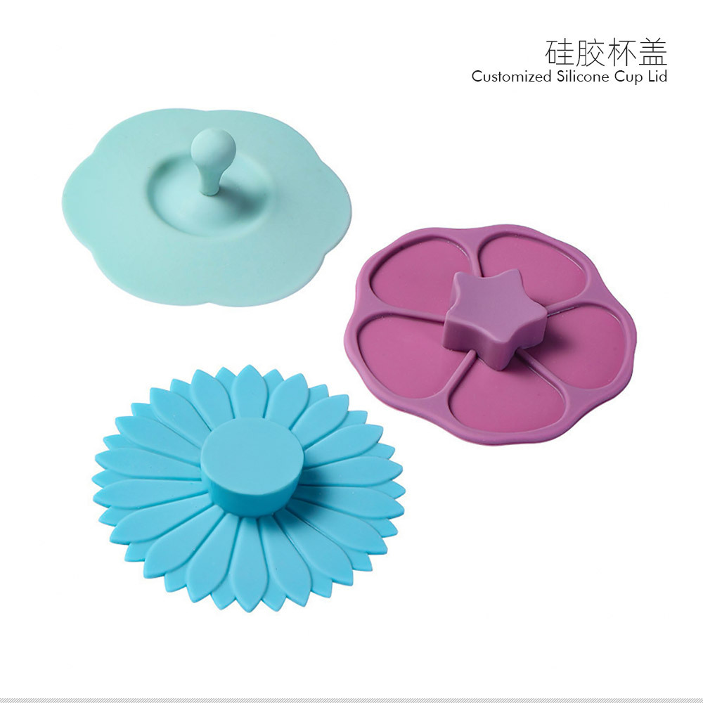 Customized silicone cup LIDS with spoons and straws, cartoon handle cup LIDS, ceramic bottle leak-proof sealing caps, mold opening and customization Application Scenario