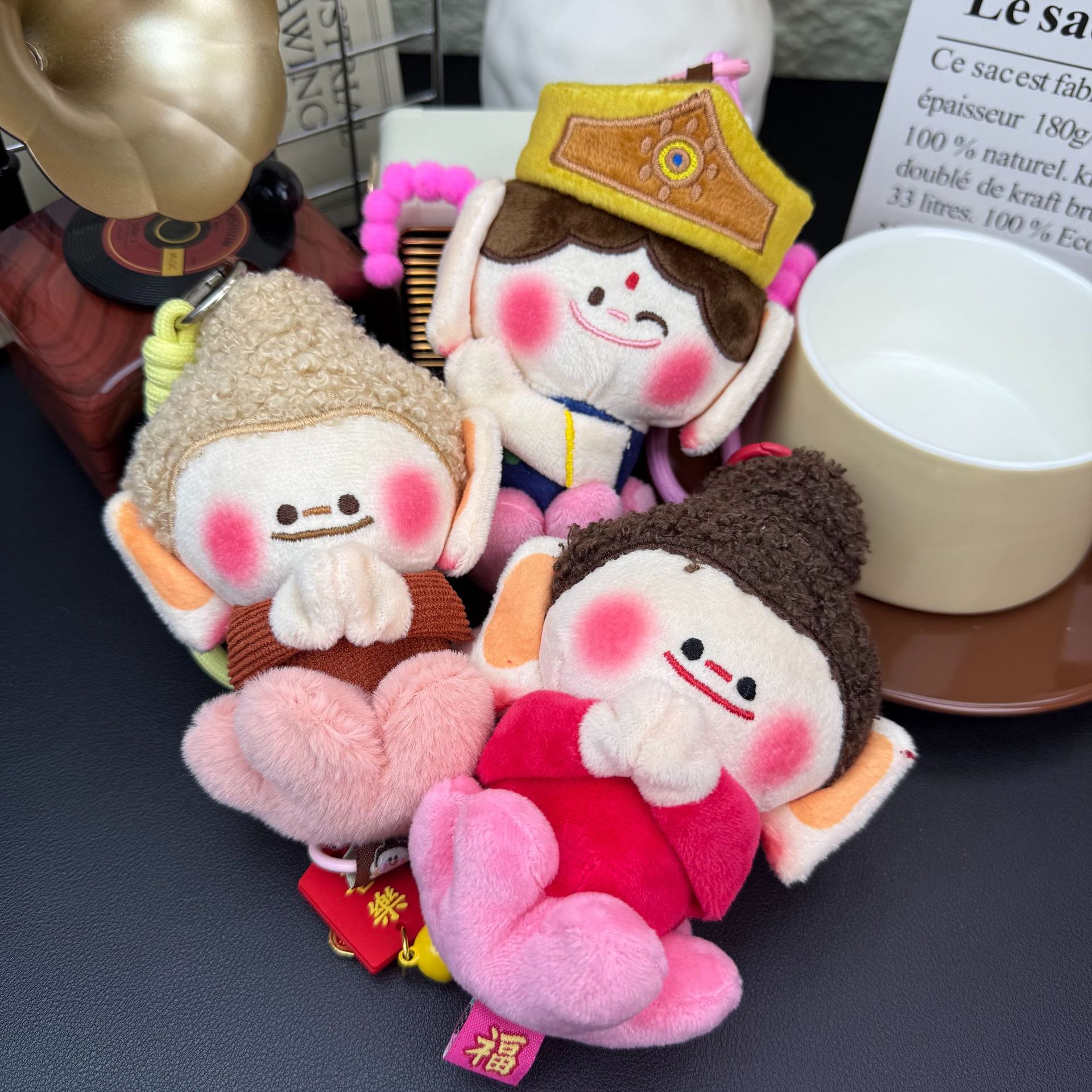 Buddha Xiaoban Lotus Small Buddha Bag Pendant, car pendant, Shanxi Datong cultural and Creative souvenir pendant, plush toy doll