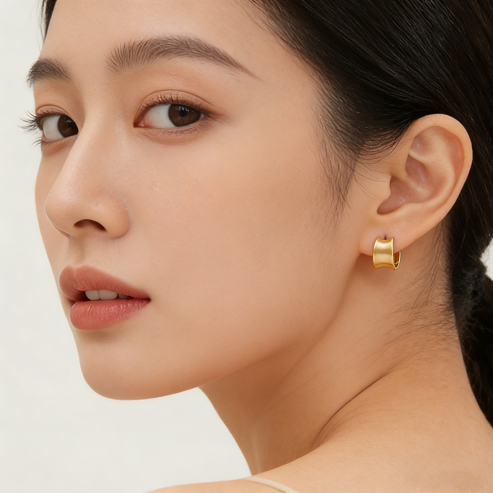 Hyacinth nicho diseño sentido c-forma metal cepillado premium sentido pendientes ins cool wind earwear 2025 nuevo temperamento Application Scenario
