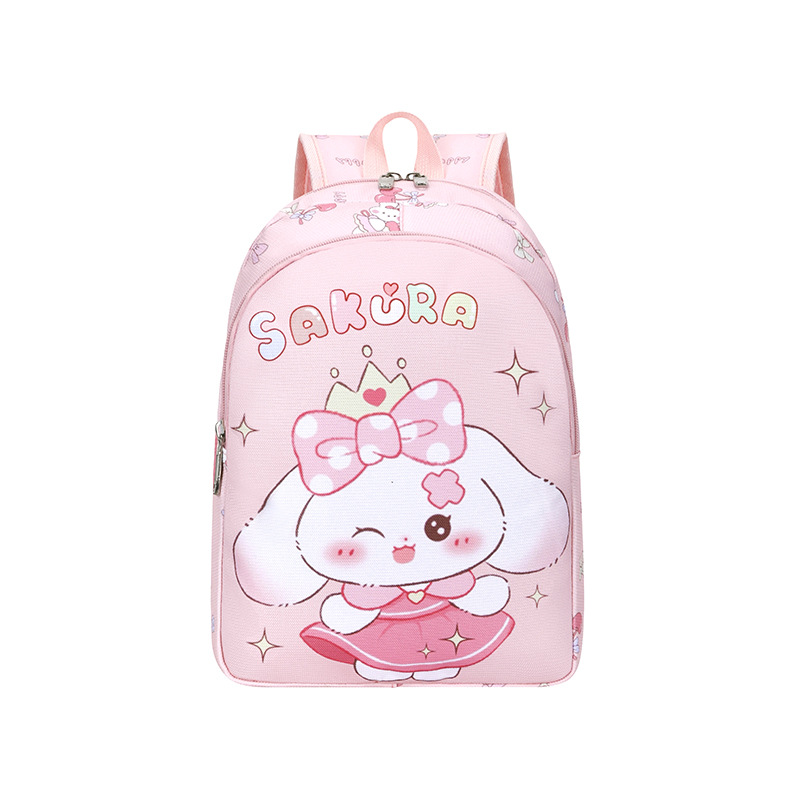 Dibujos animados estampados niños mochilas niños niñas dinosaurios excavador pequeño conejo mochila kindergarten bebé bolsa de escuela marea Specification image