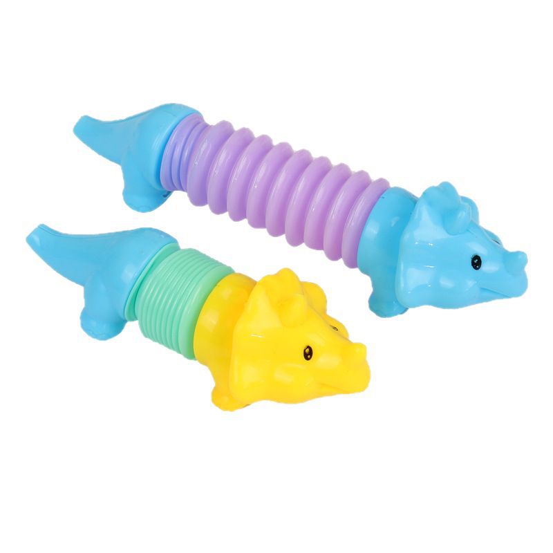 Telescopic pull tube dinosaur toys for release and stress relief, animal stretch tubes, small dinosaurs, street stall, square stall manufacturer wholesale Item Picture