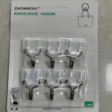 A variety of non-drilling coat and hat hooks, adhesive hooks, stainless steel hooks, strong adhesion, seamless wall-mounted, load-bearing, bathroom and kitchen
