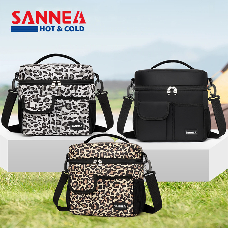 Cross-border popular bento bags with adjustable shoulder straps, lunch bags, food handbags, insulated lunch bags and ice packs are in stock