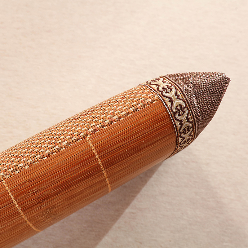 I9EK Summer Bamboo Cool Pillow Head Health Memory Sauna Room Hollowed-out Pillow Mahjong block natural bamboo silk ice silk Specification image