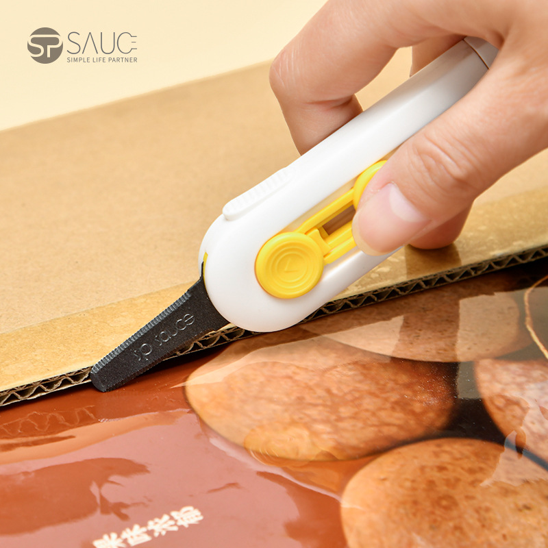 sp sauce Portable magnetic parcel opening knife, mini knife, box opener, bag opening learning paper cutter details Picture