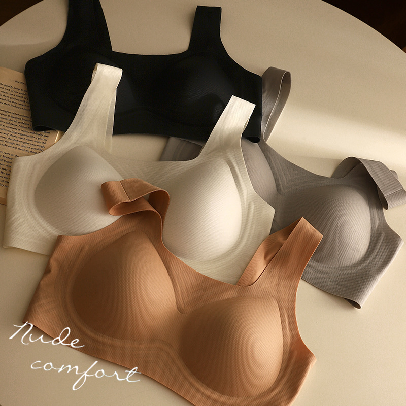 无痕内衣夏季薄款舒适透气大胸显小无钢圈内衣女聚拢女士文胸胸罩
