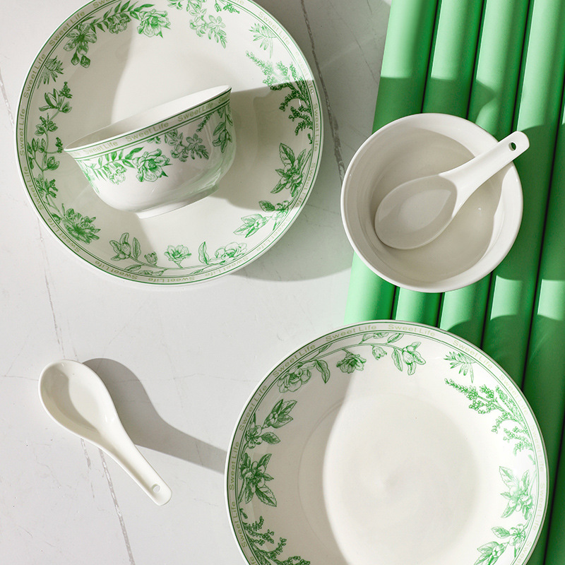 French country-style ceramic tableware set, gift bowls, plates and plates, gift box set, opening event gifts, gift-giving souvenirs Application Scenario