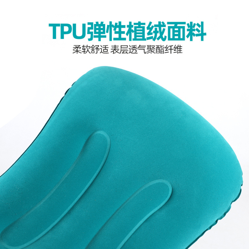 旅行充气枕户外便携按压充气方枕露营枕头办公室午睡枕靠垫加logo产品图