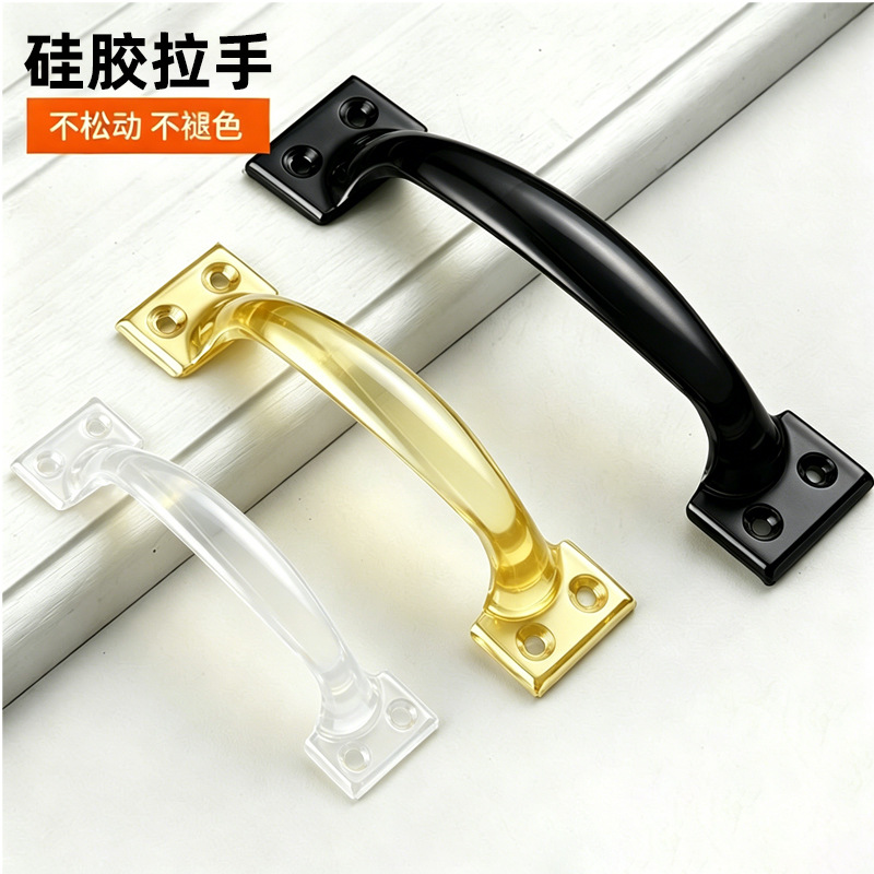 Stainless steel handle, thickened cabinet door, old-fashioned handle, light luxury wardrobe, wooden door, window handle, floral bow-shaped handle Specification image