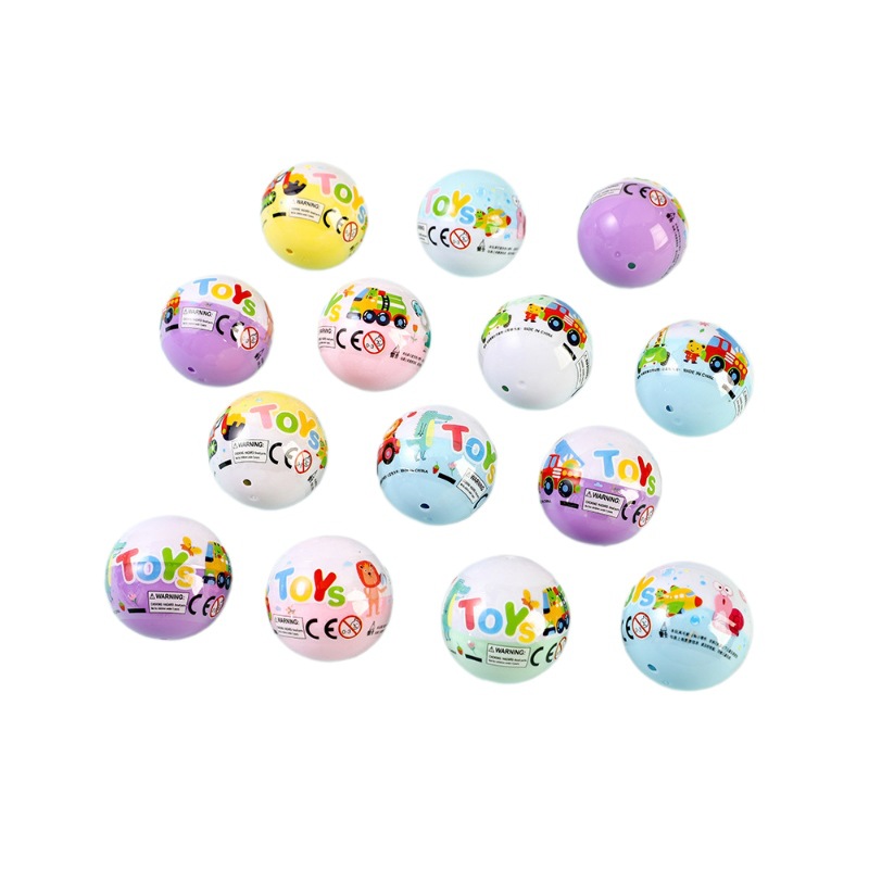 50mm扭蛋彩色覆膜款盲球惊喜扭蛋球游戏厅扭蛋机球小礼品扭扭蛋球白底实物图