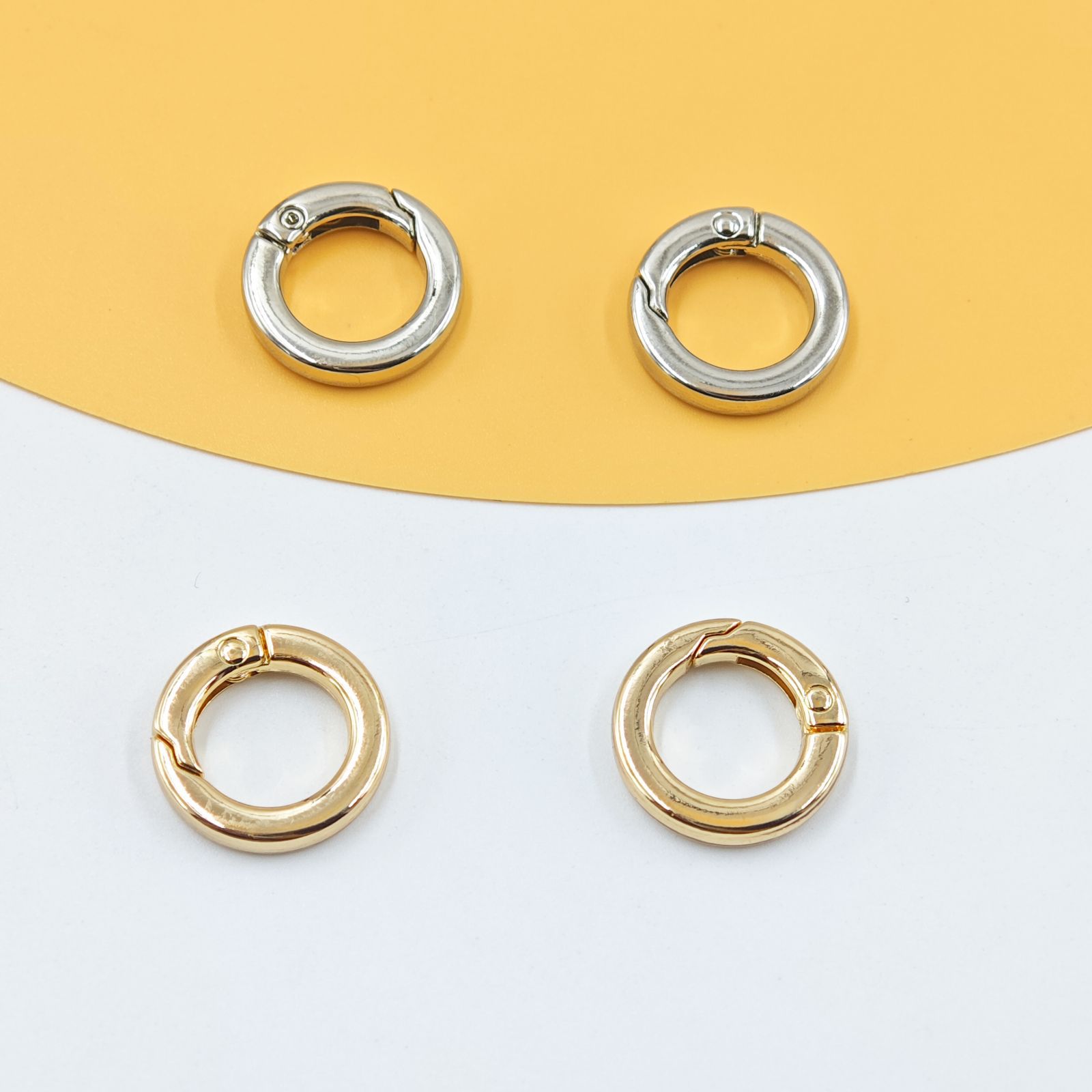 Silver openable flat wire spring ring diy shoulder bag metal open buckle hanging decoration bag hardware accessory buckle full figure