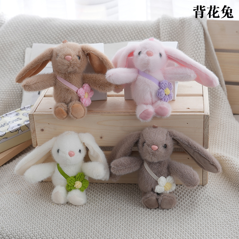 Cute little rabbit pendants, cute bags, plush decorations, toy dolls, keychains, trendy schoolbags, dolls, figurines, wholesale