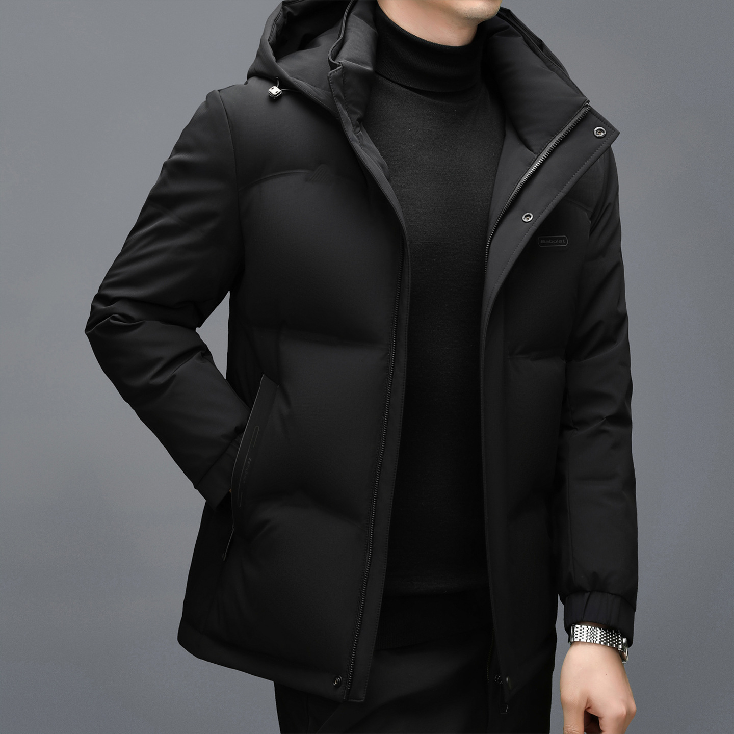 New winter men's thickened down jacket, middle-aged men's casual detachable cap, casual and warm men's jacket Application Scenario