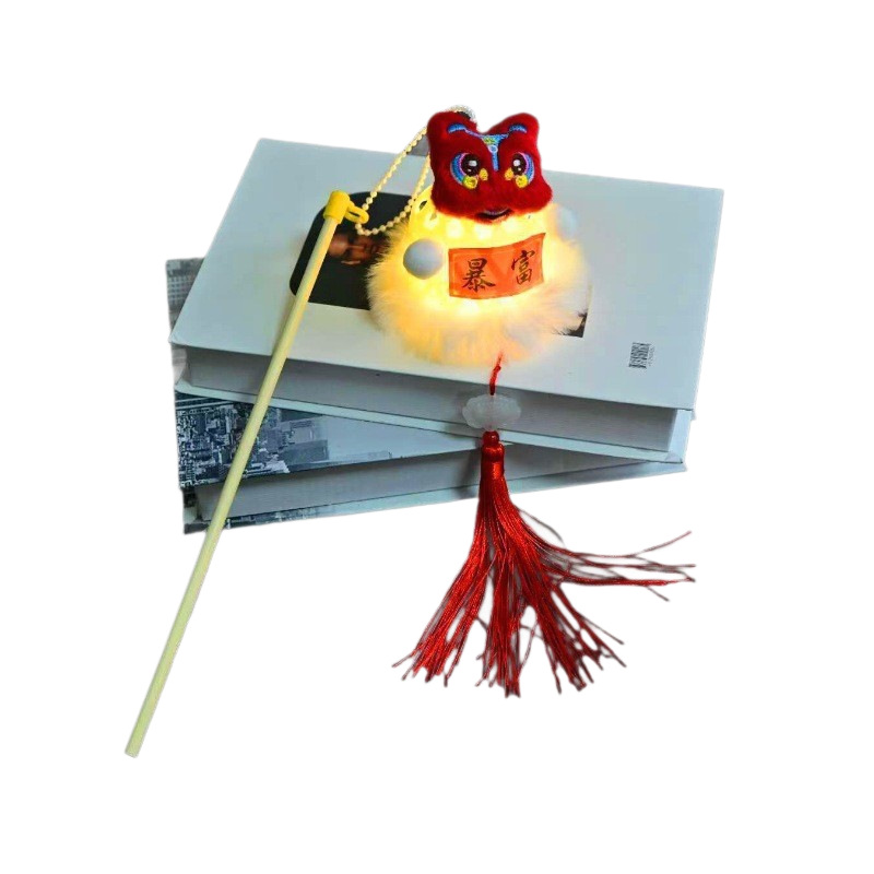 New Year's small lanterns made of bamboo weaving, hand-held luminous children's cartoon lanterns, 2025 New style ancient-style handmade lanterns finished products Item Picture