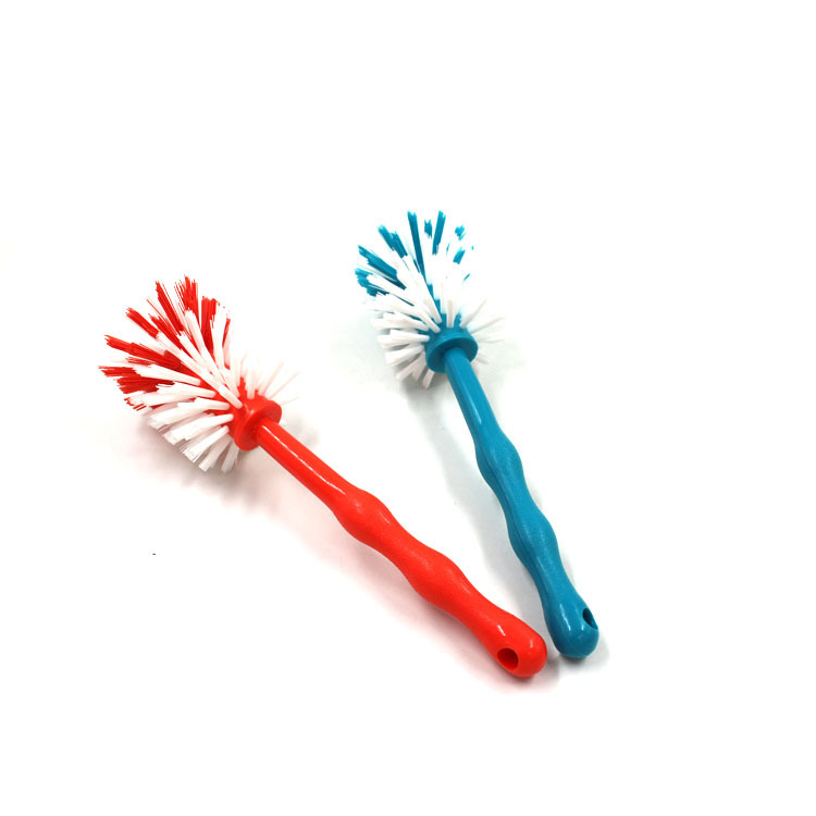 Wholesale of popular Jujian deburring bottle brushes, plastic handles, nylon bristle brushes, pot wall cleaning brushes, and hard bristle brushes Item Picture
