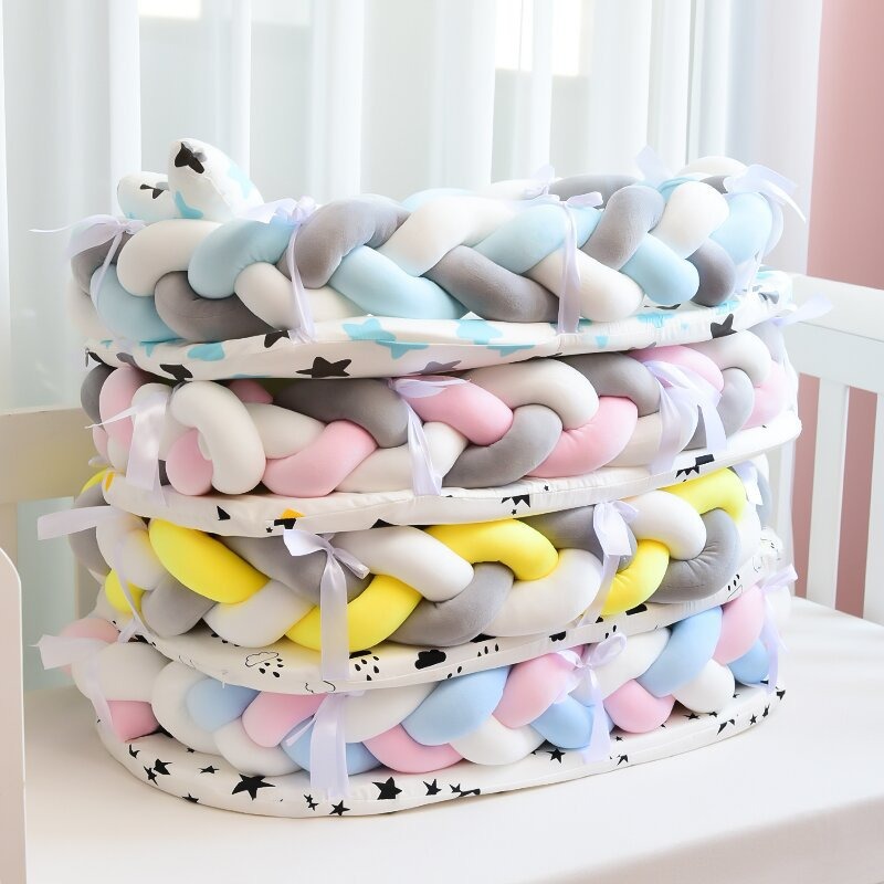 便携式婴儿床中床仿生可拆洗婴儿窝立体防护婴儿床编织婴儿床围栏产品图