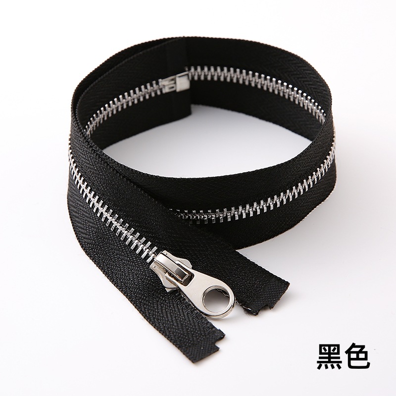 No. 5 metal single opening titanium alloy metal zipper opening clothing zipper in stock supply metal opening zipper Application Scenario
