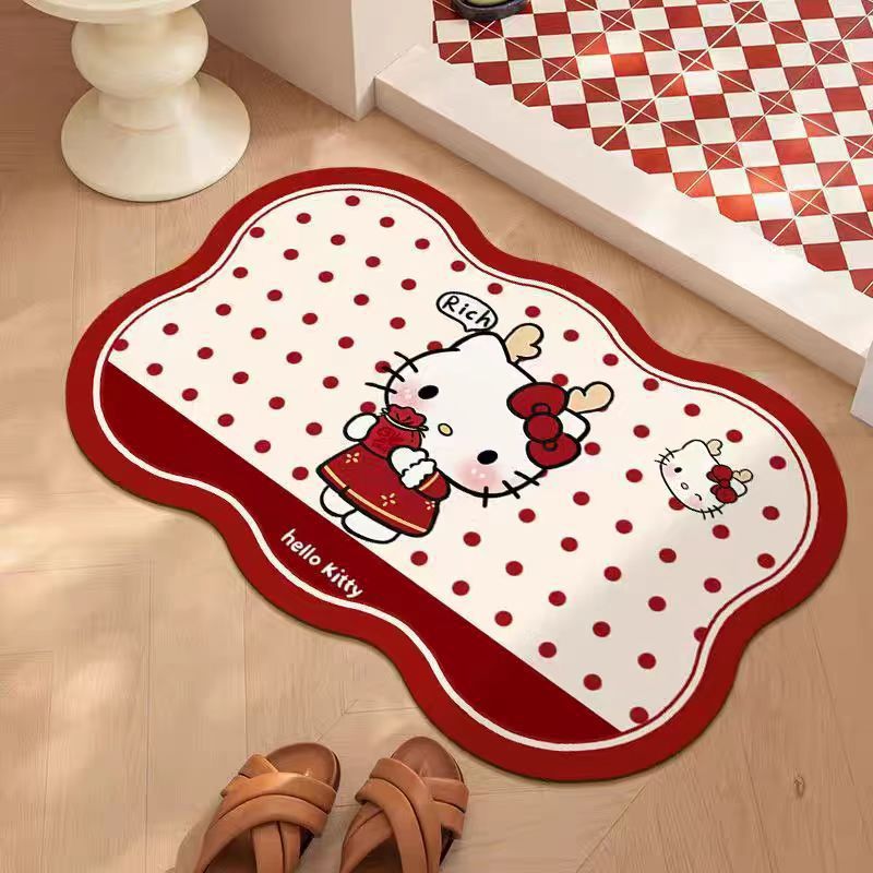 卡通可爱HelloKitty地垫家用浴室吸水卫生间门口防滑脚垫产品图