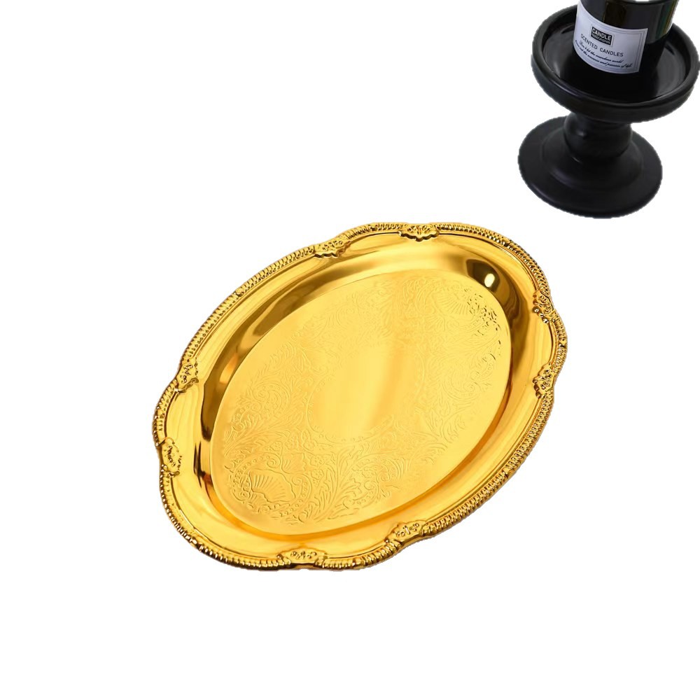 European-style fruit plates, baked afternoon tea, silver-plated cake plates, wedding dessert tables, restaurant and hotel jewelry trays, ornaments Item Picture