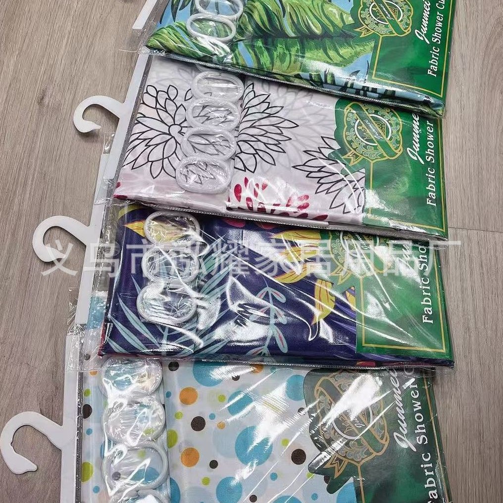 浴帘涤纶/浴室帘欧式/折叠浴帘/浴室帘peva/浴室帘女人简约白底实物图