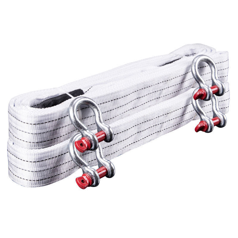Automobile trailer rope U-shaped hook, vehicle-mounted emergency trailer rope, high-strength 6-ton, 12-ton, 18-ton vehicle pull rope Item Picture