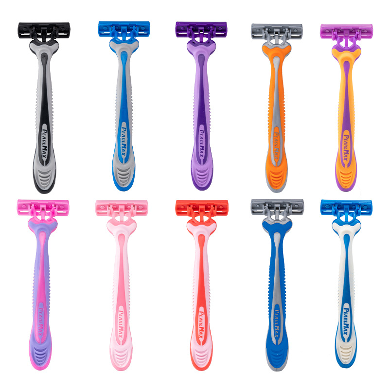 Disposable shaving knife, women's Pearl Max manual shaving knife, three-layer blade head shaving knife, hair removal knife Item Picture