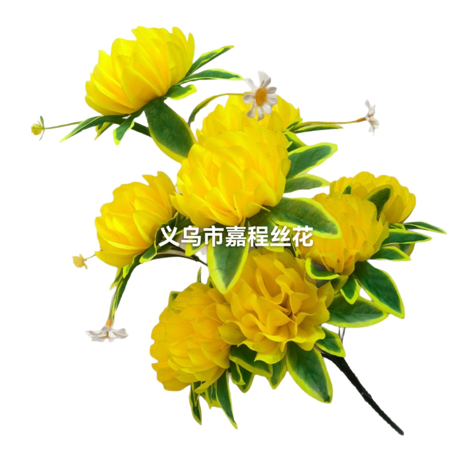 4公分玫瑰花头/玫瑰/花环头饰/花杆/竹木白底实物图