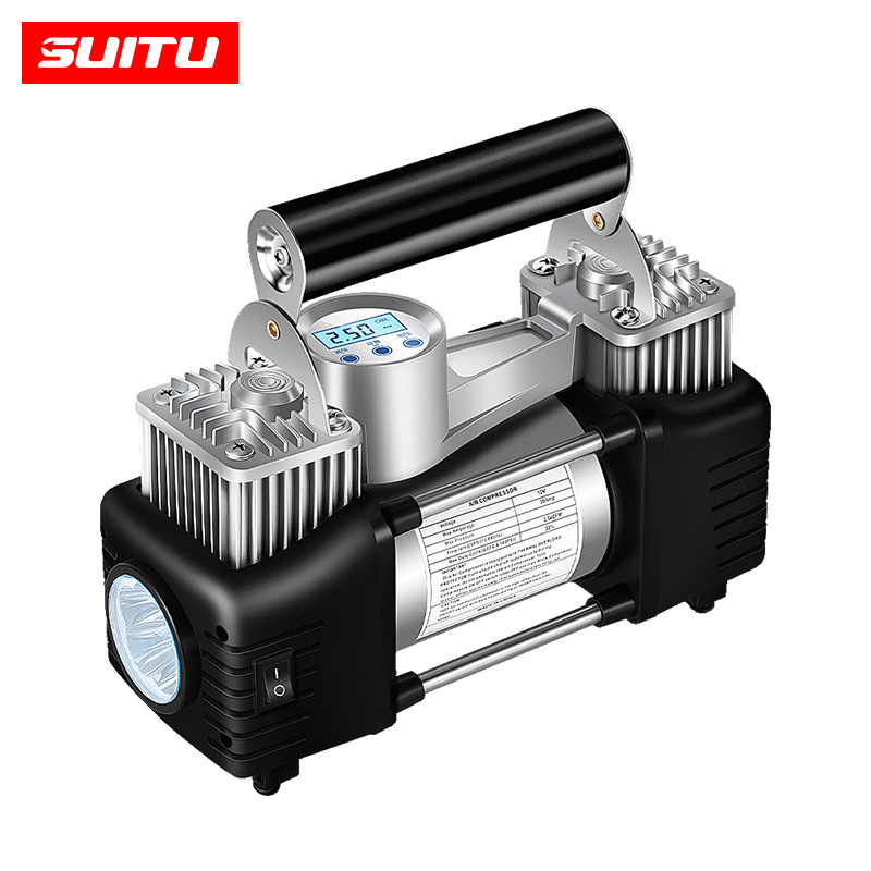 车载充气泵打气泵汽车车用大功率小轿车多功能便携式双缸高压轮胎