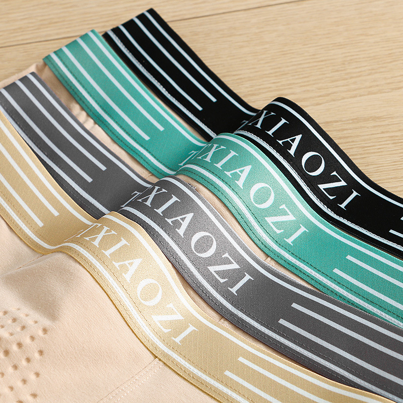 New color cotton men's mid-waist flat-angle pants, cotton breathable granular men's underpants, youth underwear, factory wholesale in stock Application Scenario