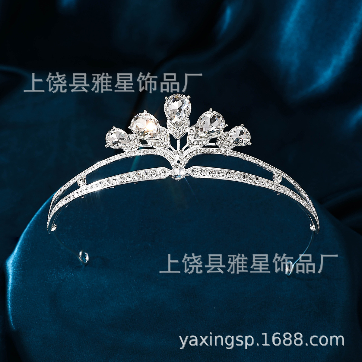 Factory direct sales: Popular metal rhinoceros diamonds from Europe and America, versatile and super fairy-like crowns, elegant and noble headwear for brides, wholesale of crowns