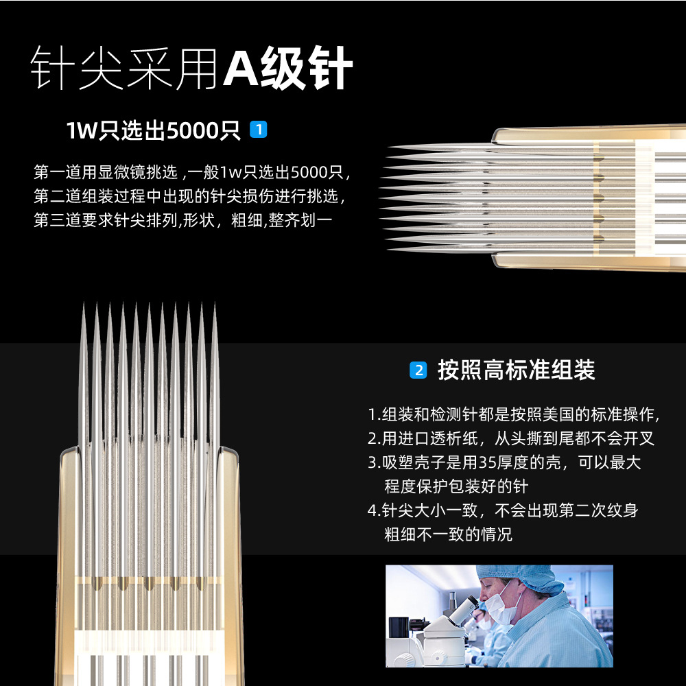 shanilak tattoo Needle 08-0.25 series, disposable short needles for tattoo pens and tattoo machines Application Scenario