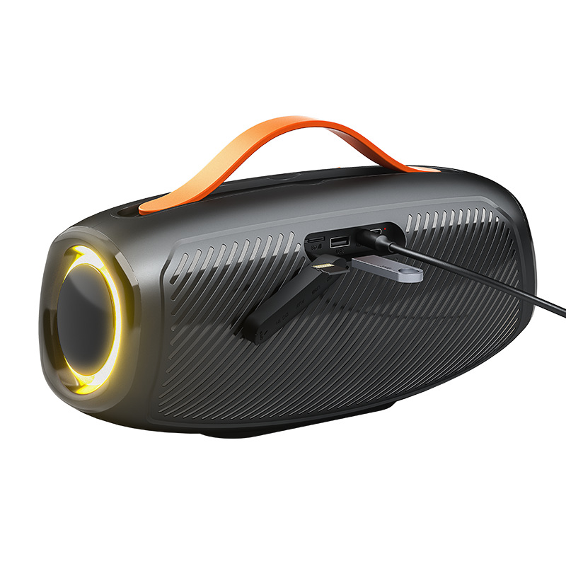 New wireless Bluetooth speaker, outdoor waterproof handle, portable 60W super heavy subwoofer with RGB light speaker Application Scenario