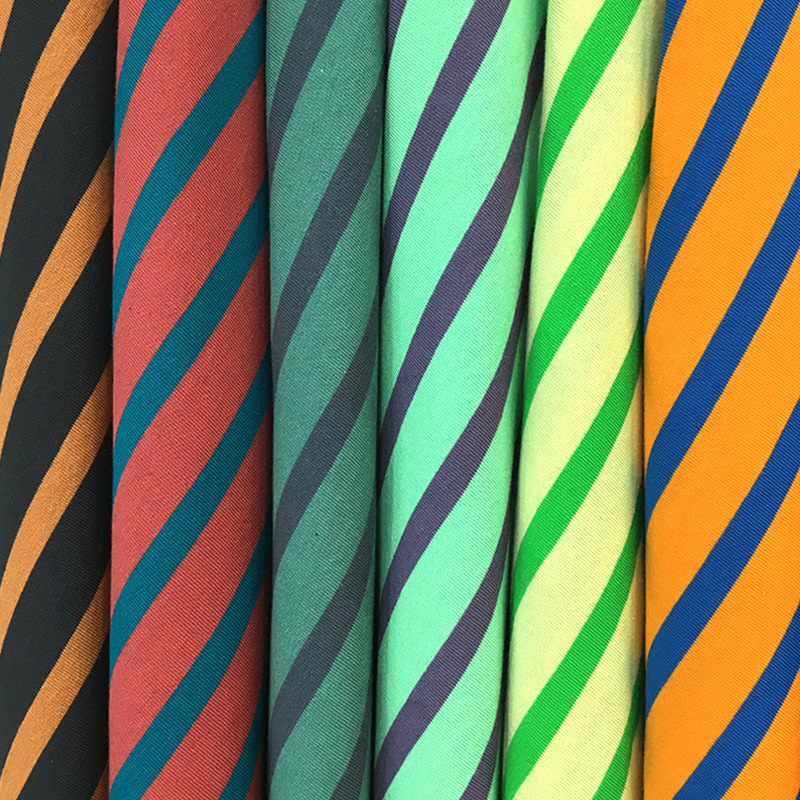 32-count Tianshu cotton yarn-dyed sweatshirt fabric 230g all-cotton striped fabric knitted pure cotton striped short-sleeved T-shirt fabric Specification image