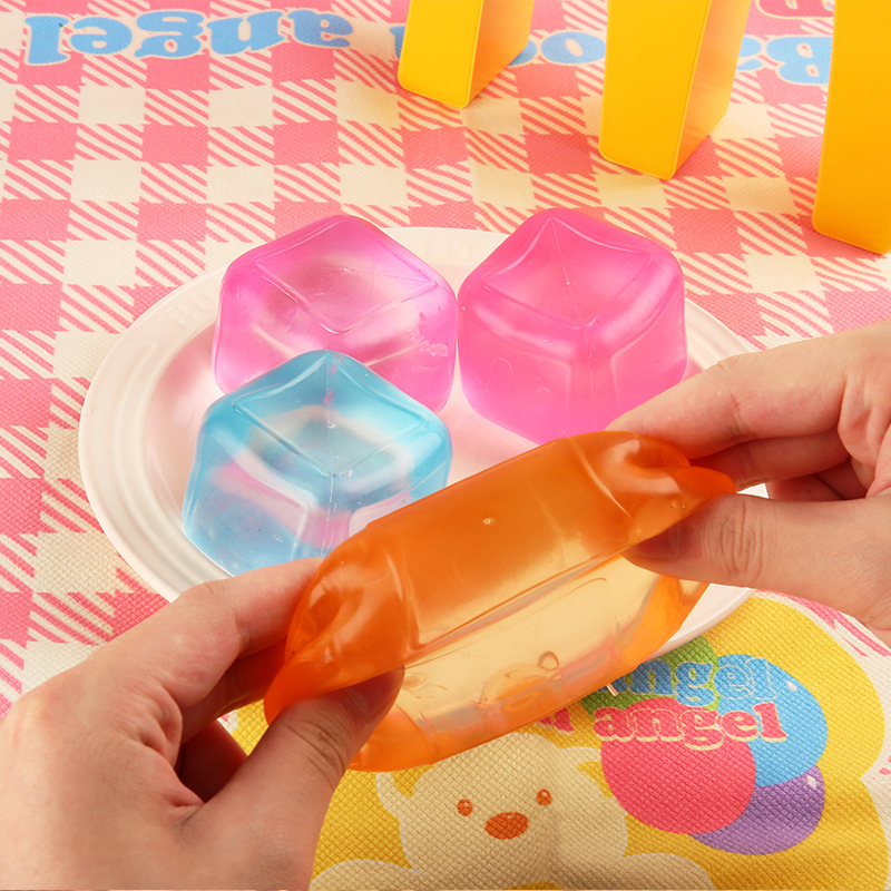 Hi Kushui Cube Kneading Fun Kneading Fun Stress-relieving toys Relieve stress and release Soft Rubber silicone rubber children's kneading Specification image