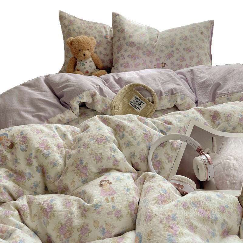 饰品/伊恋娇/特色商品/雪鸽床上用品/高低床白底实物图