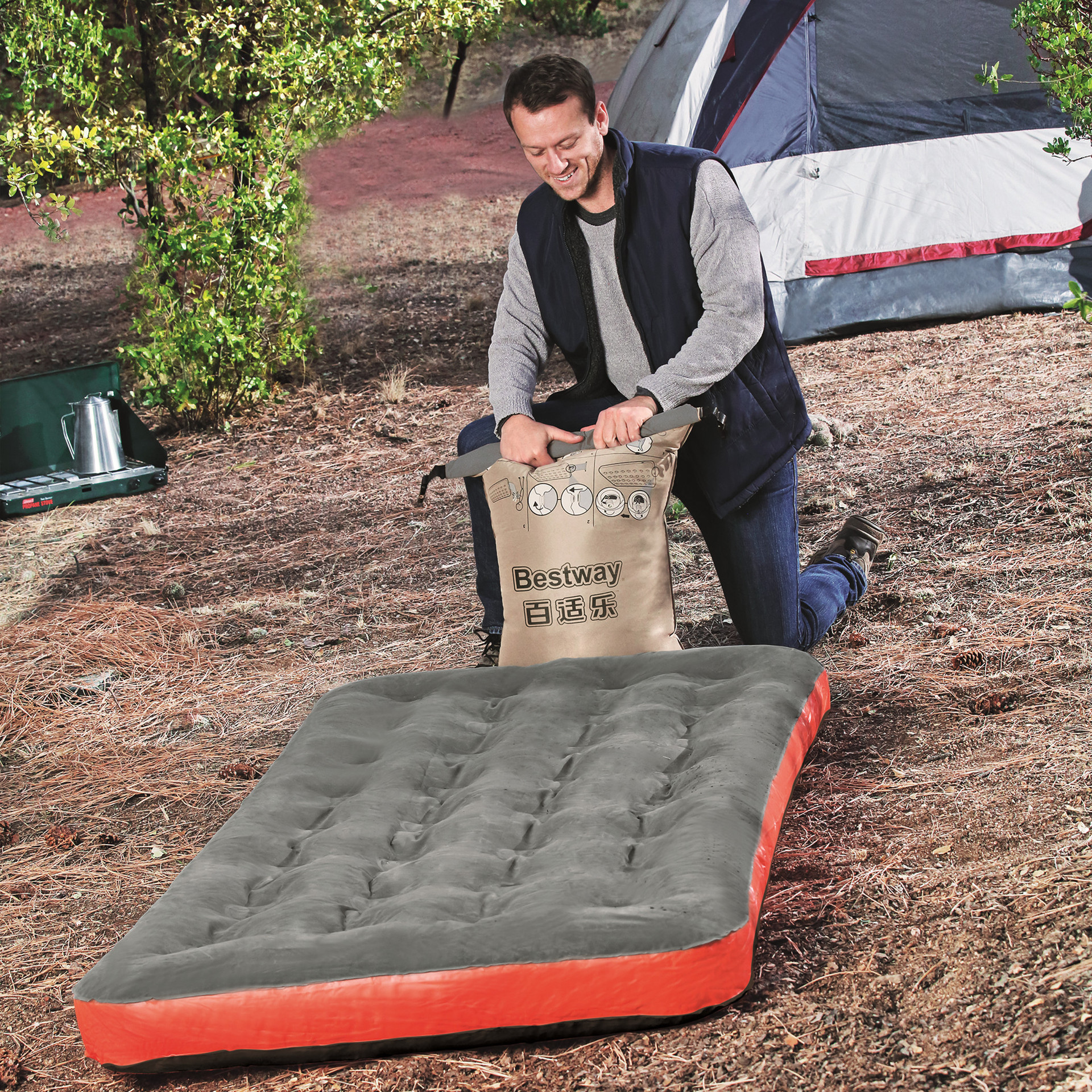 Bestway67634 5魔袋气床单人双人午休充气床垫户外野营帐篷便携床细节图